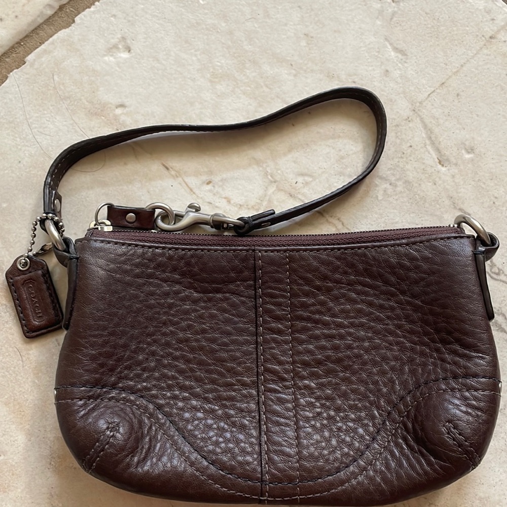 COACH leather wristlet